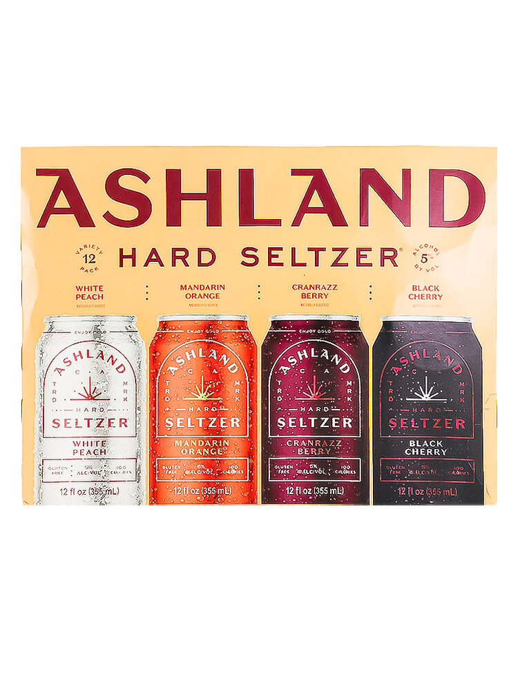 Ashland Seltzer "Orange Variety" 12 pack  White Peach, Mandarin Orange, Cranrazz Berry, and Black Cherry12oz Cans - San Diego, CA