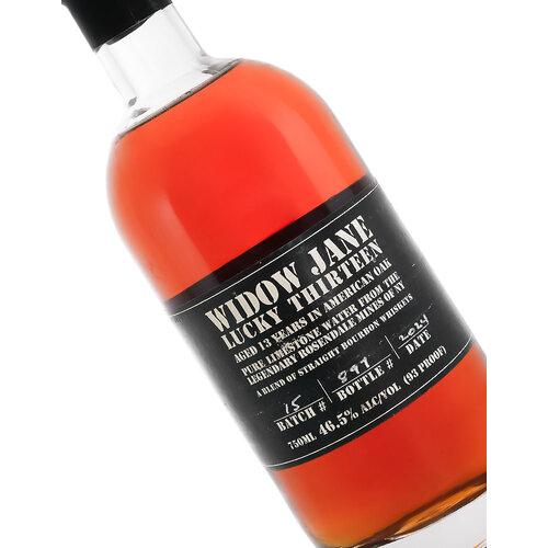Widow Jane "Lucky Thirteen" A Blend Of Straight Bourbon Whiskeys Aged 13 Years In American Oak Widow Jane "Lucky Thirteen" A Blend Of Straight Bourbon Whiskeys Aged 13 Years In American Oak