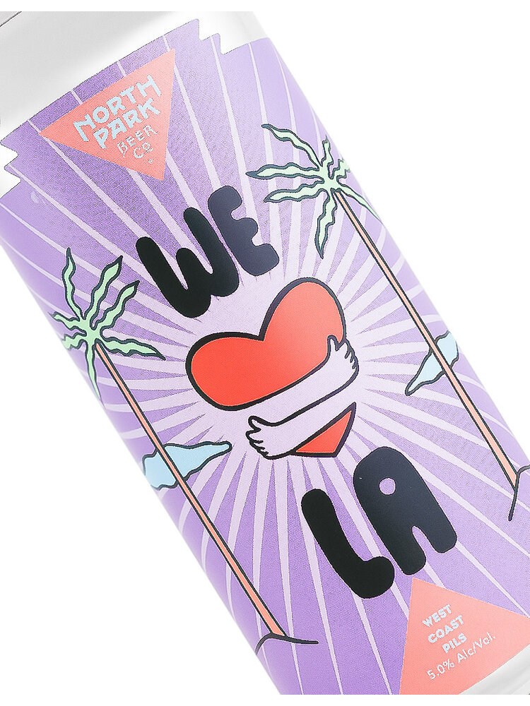 North Park Beer "We Love LA" West Coast Pils 16oz Can - San Diego, CA