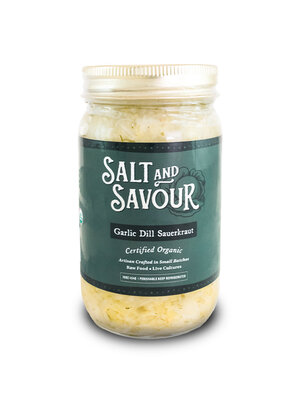 Salt And Savour Garlic Dill Sauerkraut 16oz Jar, Dunsmuir, California