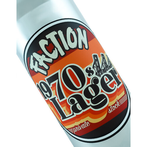 Faction Brewing "1970's Lager" Premium Lager 16oz Can - Alameda, CA Faction Brewing "1970's Lager" Premium Lager 16oz Can - Alameda, CA