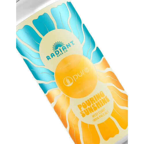 Radiant Beer/Pure Project "Pouring Sunshine" West Coast India Pale Ale 16oz Can - Anaheim, CA Radiant Beer/Pure Project "Pouring Sunshine" West Coast India Pale Ale 16oz Can - Anaheim, CA
