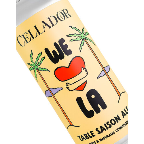 Cellador Ales "We Love LA" Table Saison Ale 16oz Can - Torrance, CA Cellador Ales "We Love LA" Table Saison Ale 16oz Can - Torrance, CA