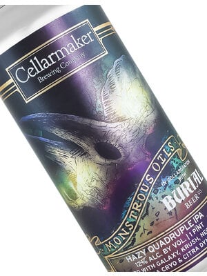 Cellarmaker Brewing/Burial Beer "Monstrous Oils" Hazy Quadruple IPA 16oz Can - Oakland, CA