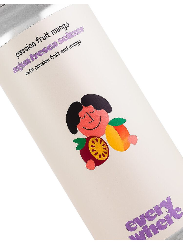 Everywhere Beer "Passion Fruit Mango" Agua Fresca Seltzer 16oz Can - Orange, CA