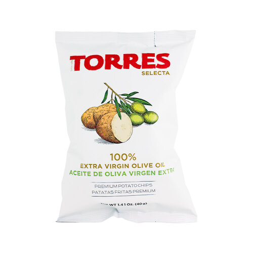 Torres Extra Virgin Olive Oil Potato Chips 1.41oz Bag, Spain Torres Extra Virgin Olive Oil Potato Chips 1.41oz Bag, Spain