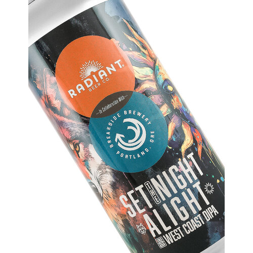 Radiant Beer/Breakside Brewery "Set The Night Alight" DDH West Coast Coast DIPA 16oz Can - Anaheim, CA Radiant Beer/Breakside Brewery "Set The Night Alight" DDH West Coast Coast DIPA 16oz Can - Anaheim, CA