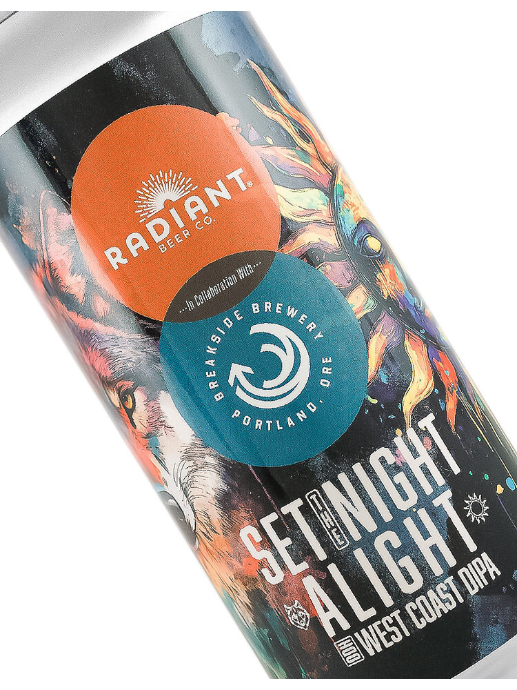 Radiant Beer/Breakside Brewery "Set The Night Alight" DDH West Coast Coast DIPA 16oz Can - Anaheim, CA