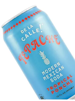 De La Calle! Tepache "Tropical Ponche" Mexican Soda 12oz Can, Los Angeles, California
