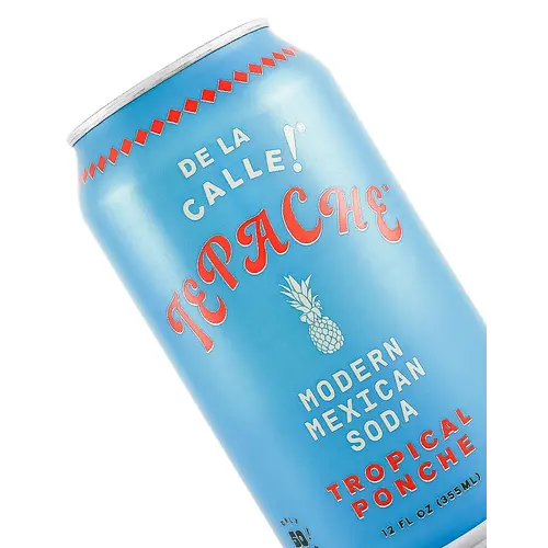 De La Calle! Tepache "Tropical Ponche" Mexican Soda 12oz Can, Los Angeles, California De La Calle! Tepache "Tropical Ponche" Mexican Soda 12oz Can, Los Angeles, California