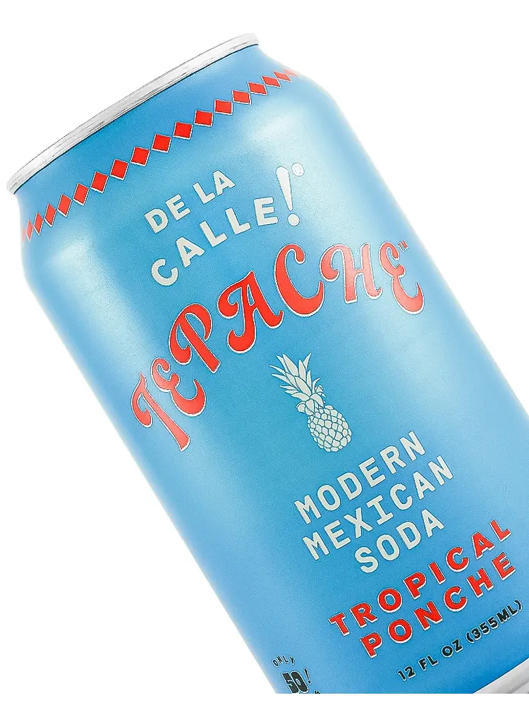 De La Calle! Tepache "Tropical Ponche" Mexican Soda 12oz Can, Los Angeles, California