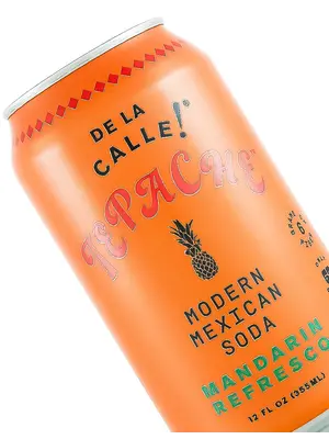 De La Calle! Tepache "Mandarin Refresco" Mexican Soda 12oz Can, Los Angeles, California