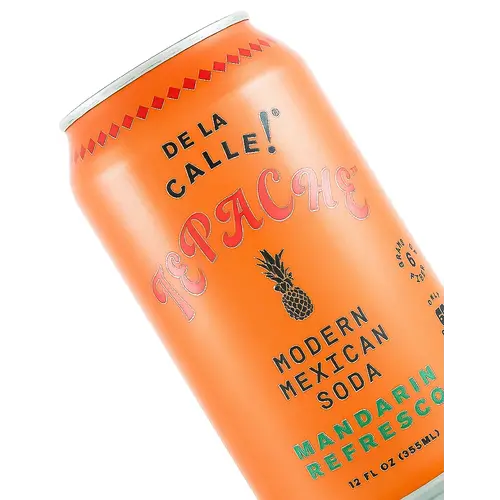 De La Calle! Tepache "Mandarin Refresco" Mexican Soda 12oz Can, Los Angeles, California De La Calle! Tepache "Mandarin Refresco" Mexican Soda 12oz Can, Los Angeles, California