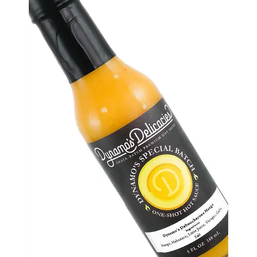Dynamo's "Debaucherous" Mango Hot Sauce 5oz Bottle, Long Beach, California Dynamo's "Debaucherous" Mango Hot Sauce 5oz Bottle, Long Beach, California