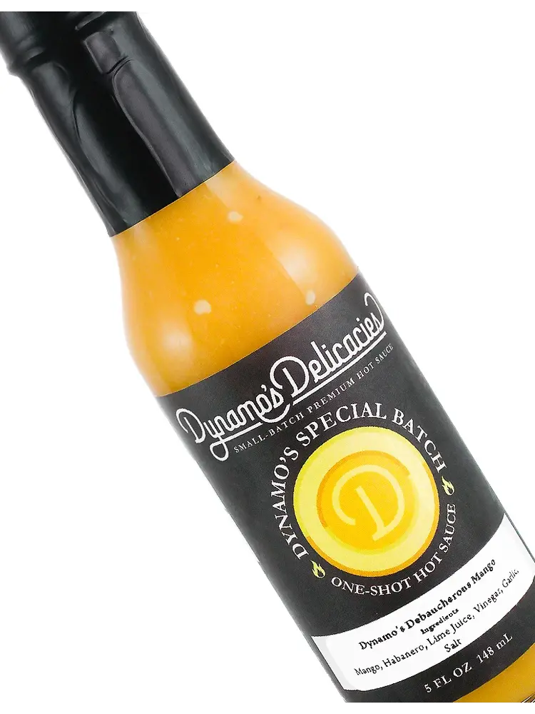 Dynamo's "Debaucherous" Mango Hot Sauce 5oz Bottle, Long Beach, California