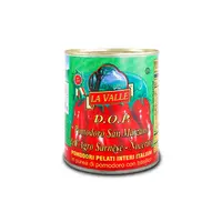 La Valle San Marzano Italian Whole Peeled Tomatoes With Basil Leaf 28oz Can, Italy