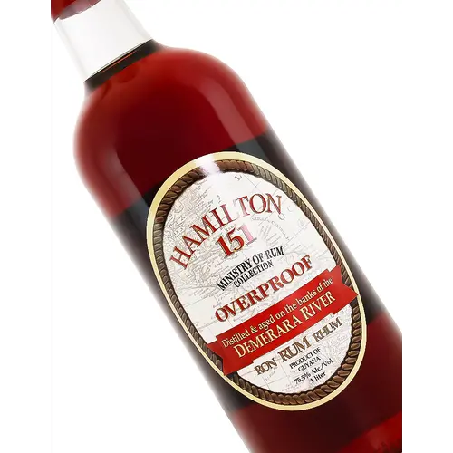 Hamilton 151 "Overproof" Demerara River Rum 1 Liter, Guyana Hamilton 151 "Overproof" Demerara River Rum 1 Liter, Guyana