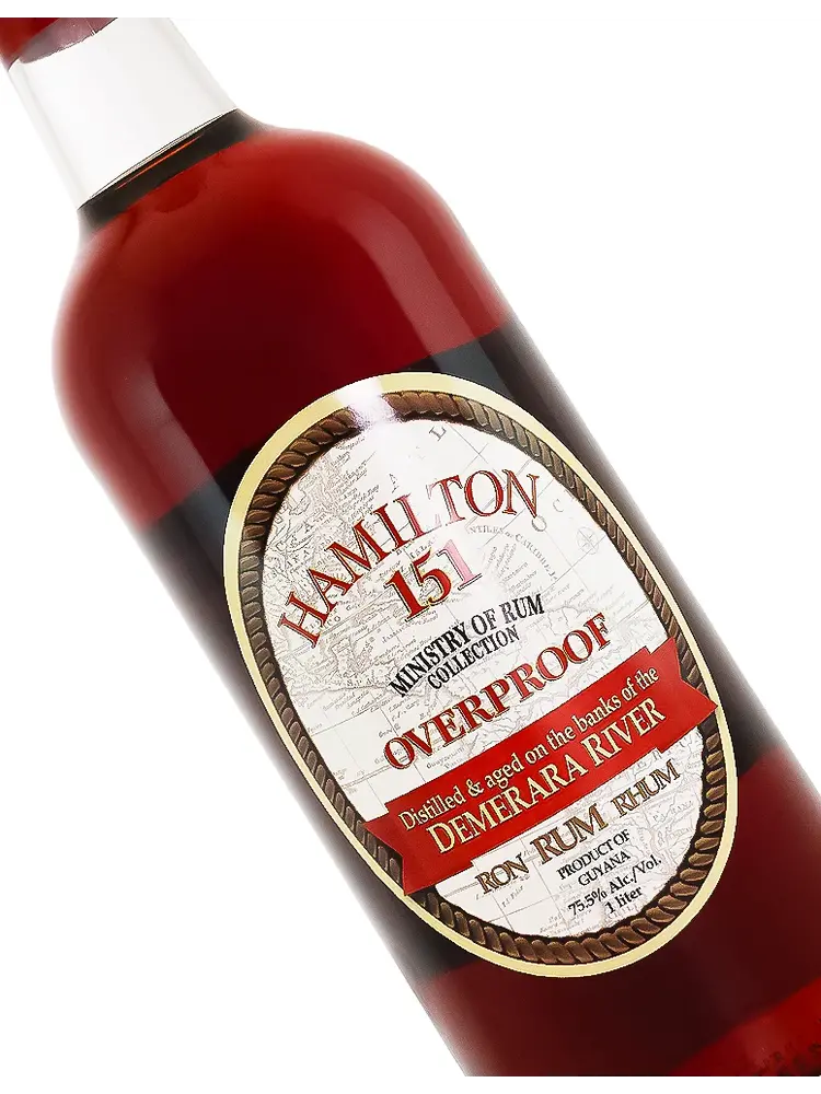 Hamilton 151 "Overproof" Demerara River Rum 1 Liter, Guyana