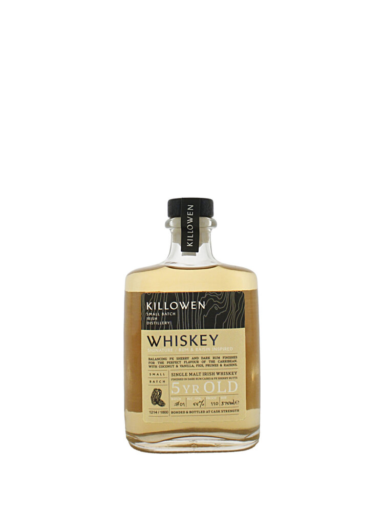 Killowen Irish Distillery "Signature Rum & Raisin Inspired" Single Malt Irish Whiskey 5 Yr Old 375ml