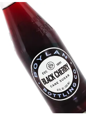 Boylan "Black Cherry" Cane Sugar Soda 12oz Bottle, New York