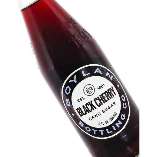 Boylan "Black Cherry" Cane Sugar Soda 12oz Bottle, New York Boylan "Black Cherry" Cane Sugar Soda 12oz Bottle, New York