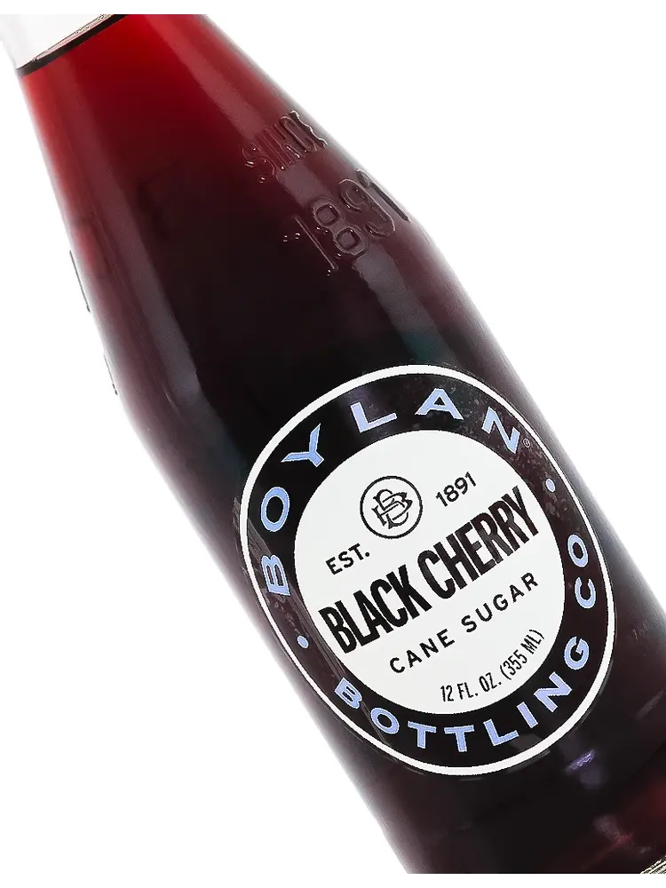 Boylan "Black Cherry" Cane Sugar Soda 12oz Bottle, New York