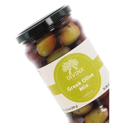 Divina Greek Olive Mix, 6.3oz Divina Greek Olive Mix, 6.3oz