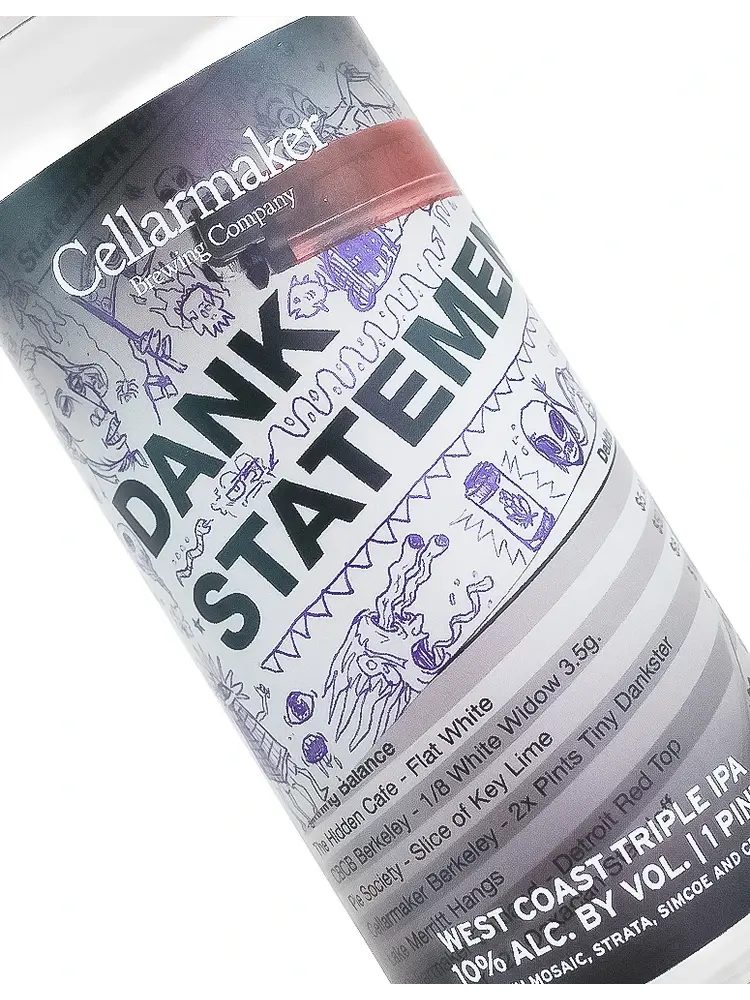 Cellarmaker Brewing "Dank Statement" West Coast Triple IPA 16oz Can - San Francisco, CA