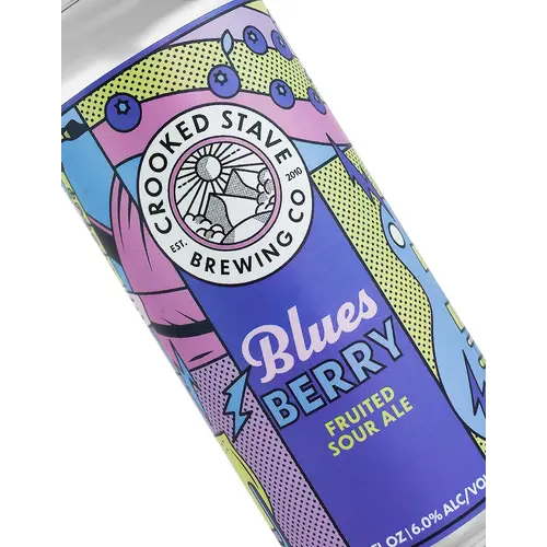 Crooked Stave Brewing "Blues Berry" Fruited Sour Ale 16oz Can - Denver, CO Crooked Stave Brewing "Blues Berry" Fruited Sour Ale 16oz Can - Denver, CO