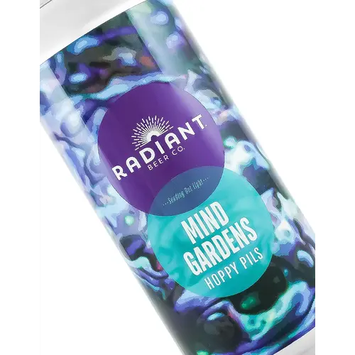 Radiant Beer "Mind Gardens" Riwaka Pils 16oz Can - Anaheim, CA Radiant Beer "Mind Gardens" Riwaka Pils 16oz Can - Anaheim, CA