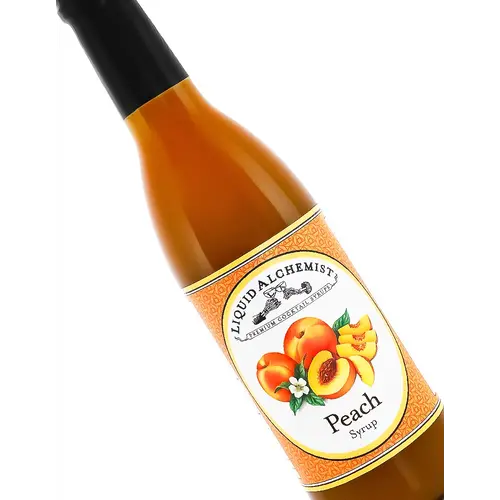 Liquid Alchemist Peach Cocktail Syrup 375ml Bottle, California Liquid Alchemist Peach Cocktail Syrup 375ml Bottle, California