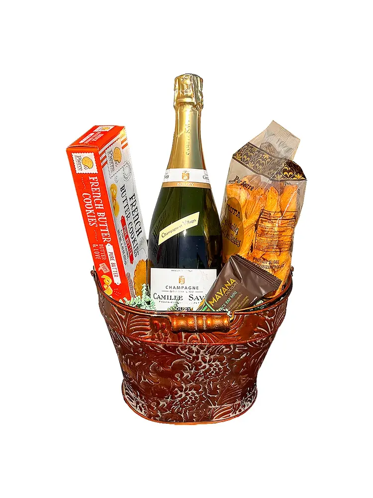 "A Champagne Celebration" Camille Saves Brut Gift Basket