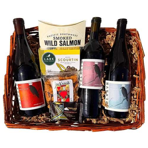 "Sonoma Adventure" Valravn 3 bottle Gift Basket "Sonoma Adventure" Valravn 3 bottle Gift Basket