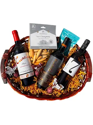 "Viva Espana" 2 Bottle Spanish Wine Picnic Basket