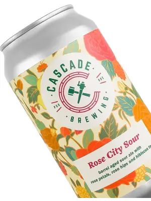 Cascade Brewing "Rose City Sour" Barrel Aged Sour Ale 12oz Can - Portland, CA