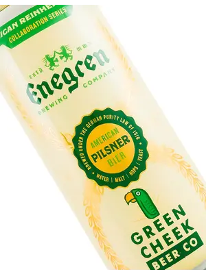 Enegren Brewing/Green Cheek Beer "American Reinheitsgebot" American Pilsner 16oz Cans -  Moorpark, CA