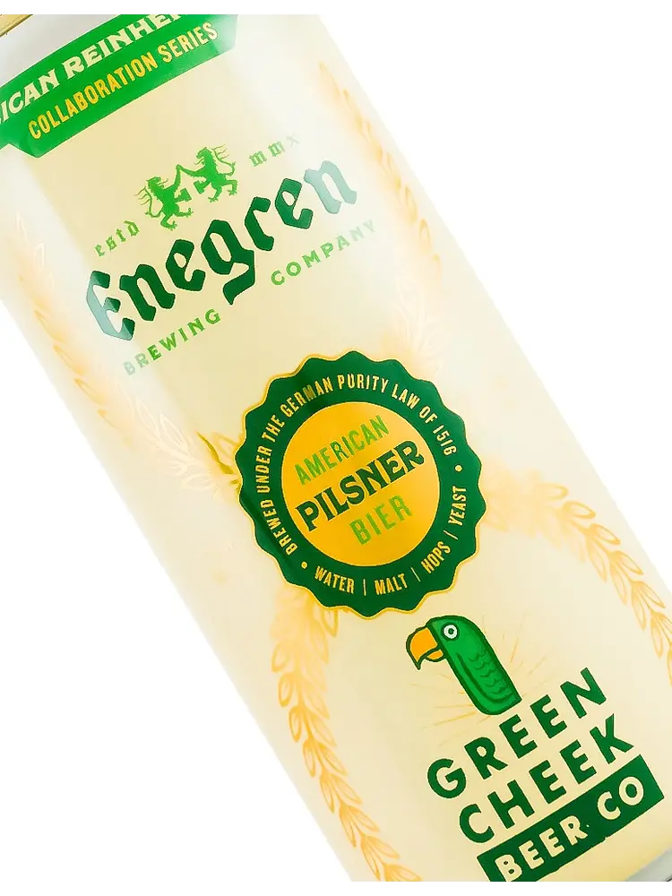 Enegren Brewing/Green Cheek Beer "American Reinheitsgebot" American Pilsner 16oz Cans -  Moorpark, CA
