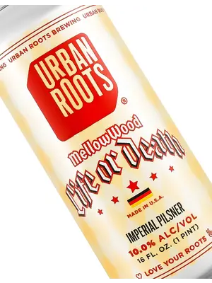Urban Roots Brewing "MellowWood Life Or Death" Imperial Pilsner 16oz Can - Sacramento, CA