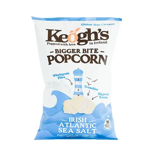 Keogh's "Irish Atlantic Sea Salt" Popcorn 2.5oz Bag, Ireland Keogh's "Irish Atlantic Sea Salt" Popcorn 2.5oz Bag, Ireland