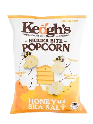 Keogh's "Honey And Sea Salt" Popcorn 3.2oz Bag, Ireland