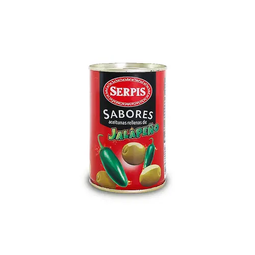 Serpis Green Olives Stuffed With Jalapeno 4.5oz Can, Spain