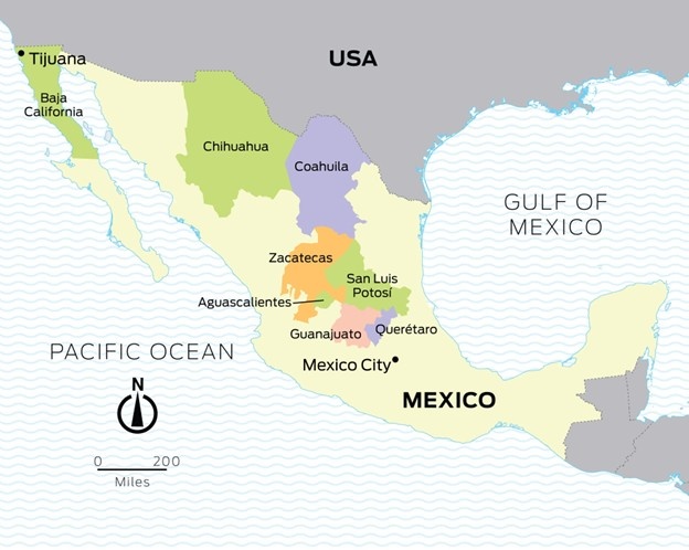 Map of Mexico