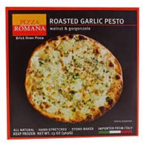 Pizza Romana Roasted Garlic Pesto Brick Oven Pizza, Marche, Italy Pizza Romana Roasted Garlic Pesto Brick Oven Pizza, Marche, Italy