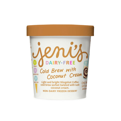 Jeni's Dairy-Free Cold Brew With Coconut Cream Pint, Ohio Jeni's Dairy-Free Cold Brew With Coconut Cream Pint, Ohio