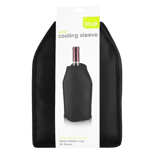 True Brands Single Bottle Black Wine Cooling Sleeve True Brands Single Bottle Black Wine Cooling Sleeve