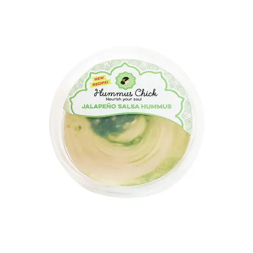 Hummus Chick "Jalapeno Salsa" Hummus 8oz Tub, Nashville, Tennessee Hummus Chick "Jalapeno Salsa" Hummus 8oz Tub, Nashville, Tennessee