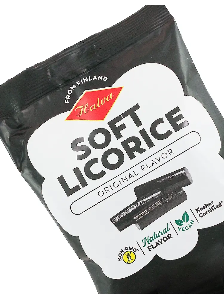 Halva "Original" Flavor Soft Licorice 7oz Bag, Finland