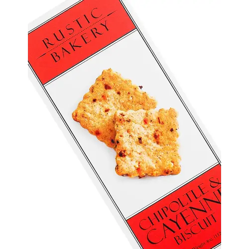Rustic Bakery "Chipotle & Cayenne" Biscuit 4oz Box, Petaluma, California Rustic Bakery "Chipotle & Cayenne" Biscuit 4oz Box, Petaluma, California