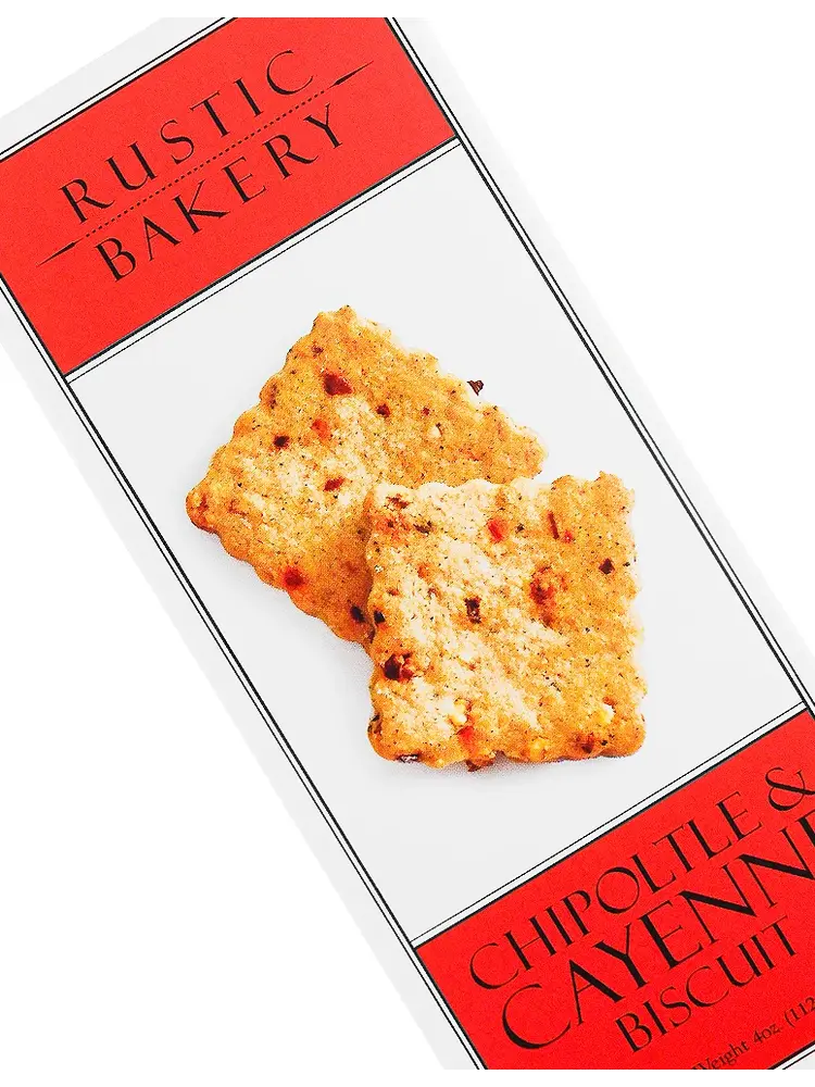 Rustic Bakery "Chipotle & Cayenne" Biscuit 4oz Box, Petaluma, California