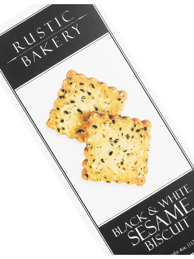 Rustic Bakery "Black & White" Sesame Biscuit 4oz Box, Petaluma, California